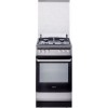Inventum VFG5020GRVS - Vrijstaand gasfornuis - Elektrische oven - 4 kookzones - 50 cm - 62 liter - RVS Zwart