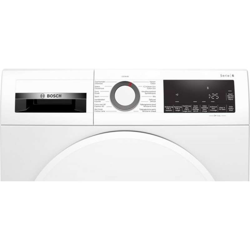 Bosch WQG231E0FG - Serie 6 - Wasdroger - Warmtepompdroger - NL/FR display - Energielabel A++
