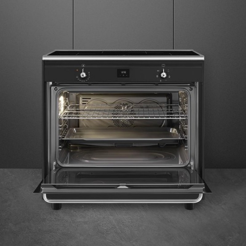 SMEG CG90IANT9 - Inductie fornuis - 90 cm - Antraciet