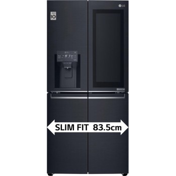 LG GMX844MCBF Amerikaanse koelkast met InstaViewDoor-in-Door- Smal design - 508L inhoud - DoorCooling- Water- en ijsdispenser met UVnano- Inverter Linear Compressor