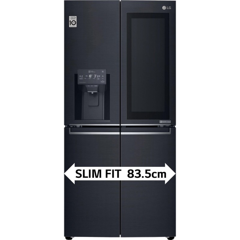 LG GMX844MCBF Amerikaanse koelkast met InstaViewDoor-in-Door- Smal design - 508L inhoud - DoorCooling- Water- en ijsdispenser met UVnano- Inverter Linear Compressor