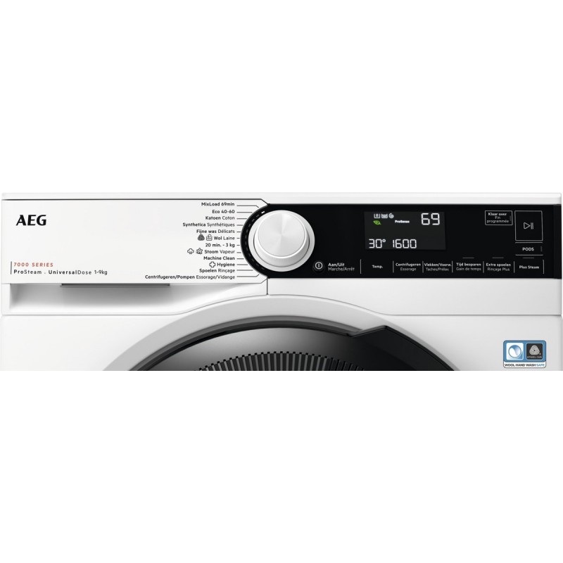 AEG LR75U964 7000 serie Prosteam - Wasmachine - Geschikt voor pods – Energielabel A - 9kg 