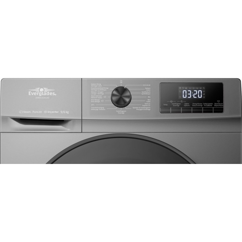 Everglades EVWDC91461AG Was-Droogcombinatie - 9KG-6KG - A Klasse - D Klasse - Koolborstelloze Motor - Stil 