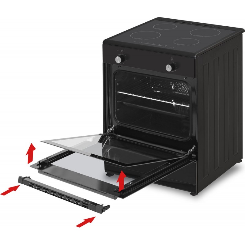 Everglades EVCK6051 Inductie Fornuis 60cm Zwart