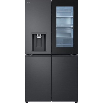 LG GMG960EVEE French Door model, 4 deurs, CRAFT ICE (ijsballen van 5 cm ), Metal Fresh (achterwand is van RVS, dit is hygienischer en koelt sneller), Black Steel,