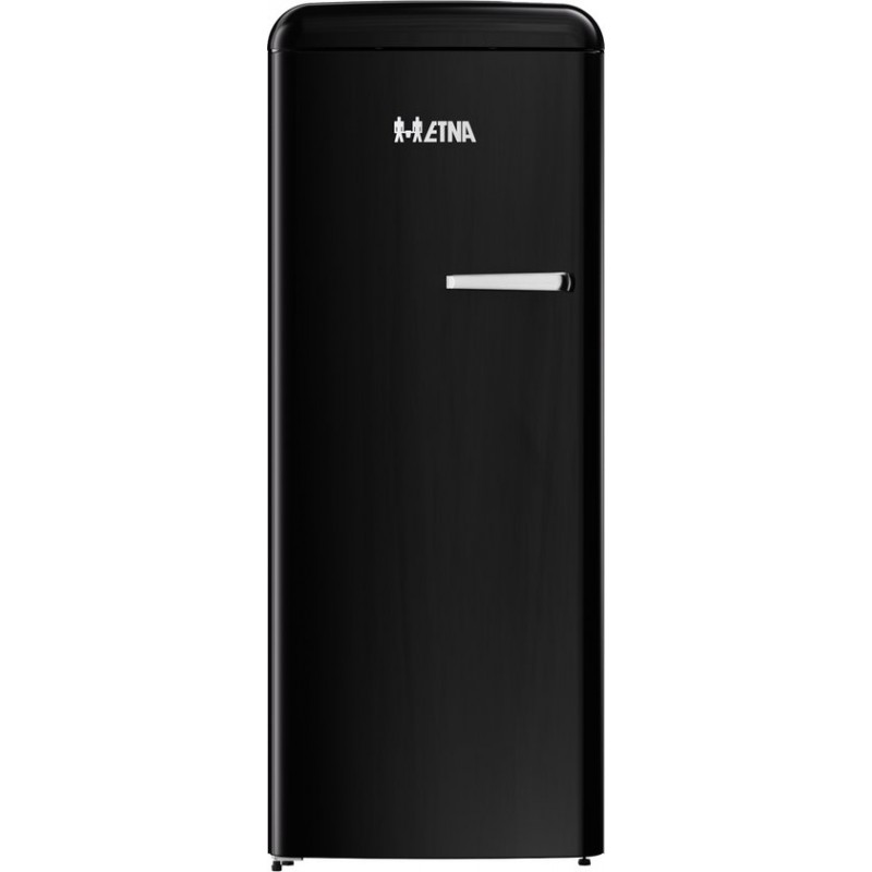 ETNA KVV7154LZWA - Retro koelkast met vriesvak - Linksdraaiend - Zwart - 154 cm