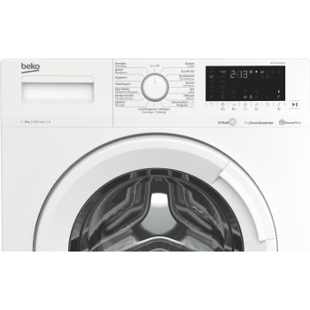 Beko WTV8716XWWST - SteamCure - 8 kg wasmachine