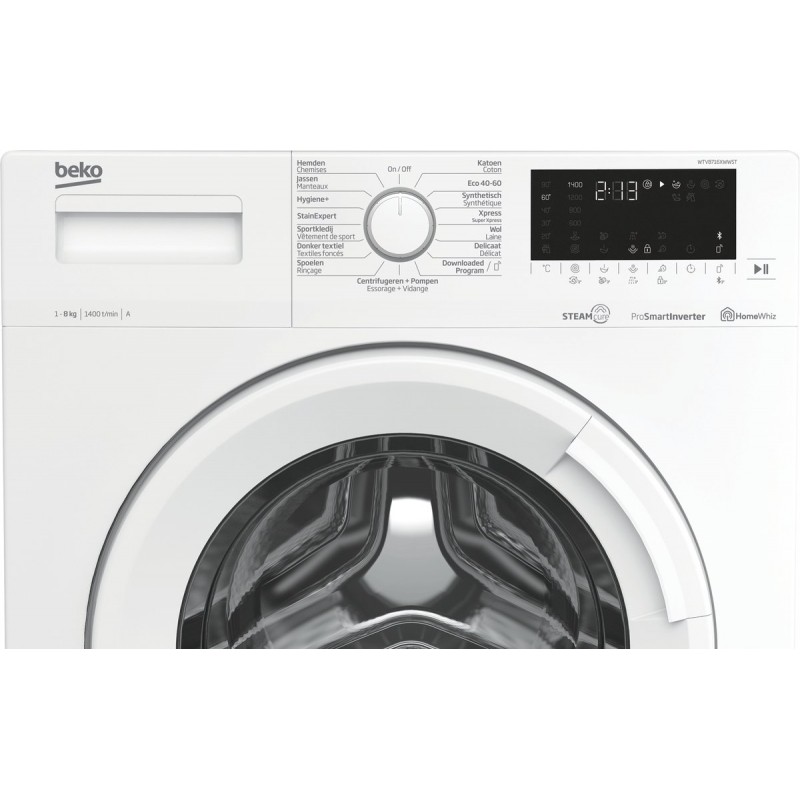 Beko WTV8716XWWST - SteamCure - 8 kg wasmachine