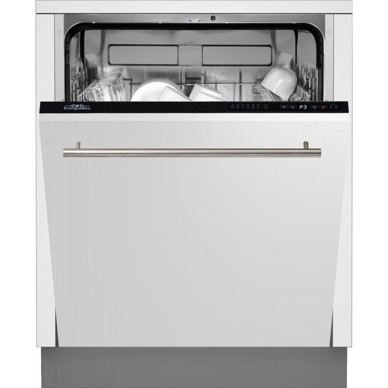 Everglades EVBi5601B - Volledig Geïntegreerde Inbouwvaatwasser - 12 Couverts - 6 Wasprogramma's - E Klasse - Display