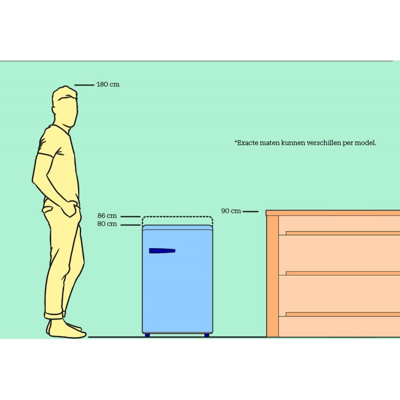 Severin RKS 8832 - Retro Tafelmodel koelkast - Mat Zwart