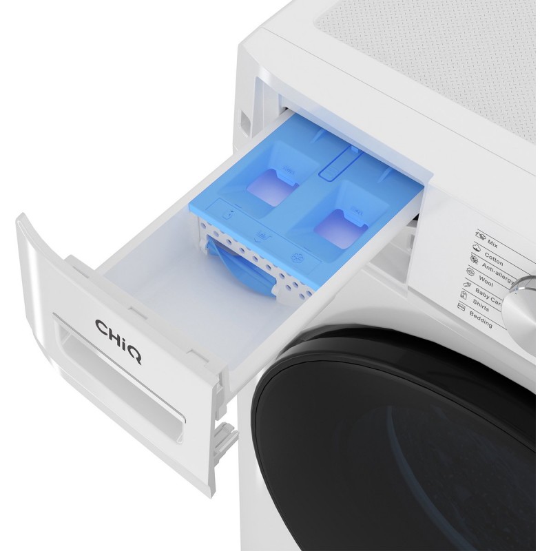 CHIQ CFL100-14586IM3XBW - Compacte Wasmachine - 10 kg - 1400 TPM - Stoomwassen & Quick Wash - Energieklasse B