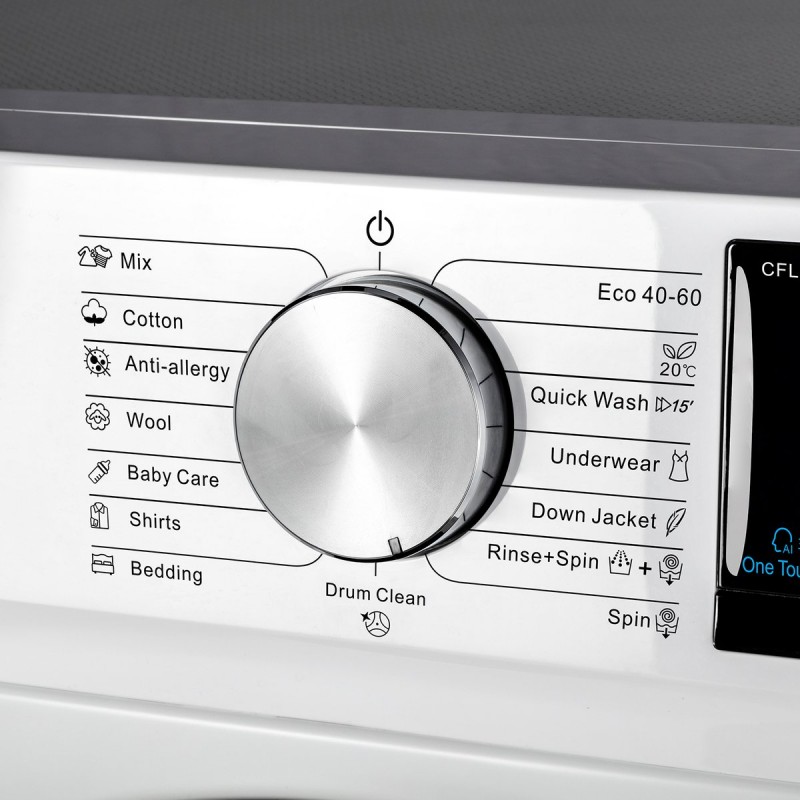 CHIQ CFL100-14586IM3XBW - Compacte Wasmachine - 10 kg - 1400 TPM - Stoomwassen & Quick Wash - Energieklasse B