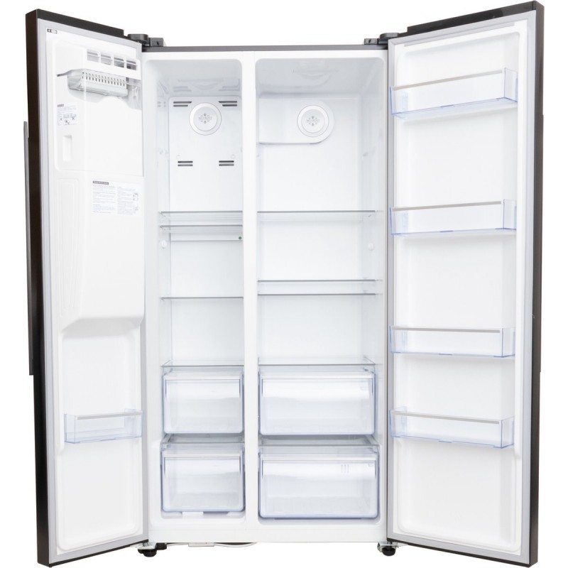 Frilec BONNSBS-666-HCF-040EDI - Amerikaanse Koelkast - Met IJsmaker - No Frost - Met Display - 513 Liter - Zwart