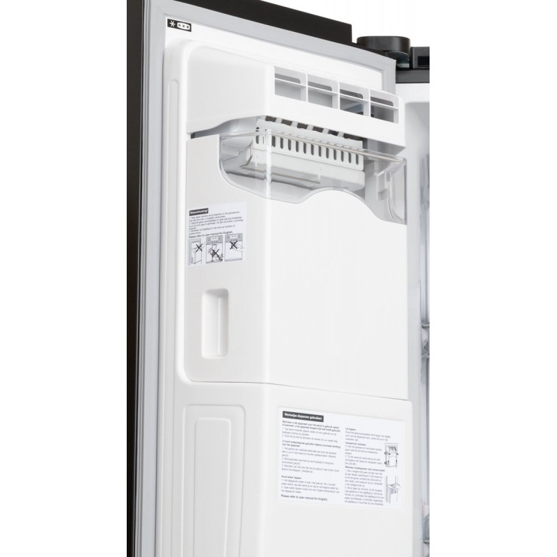 Frilec BONNSBS-666-HCF-040EDI - Amerikaanse Koelkast - Met IJsmaker - No Frost - Met Display - 513 Liter - Zwart