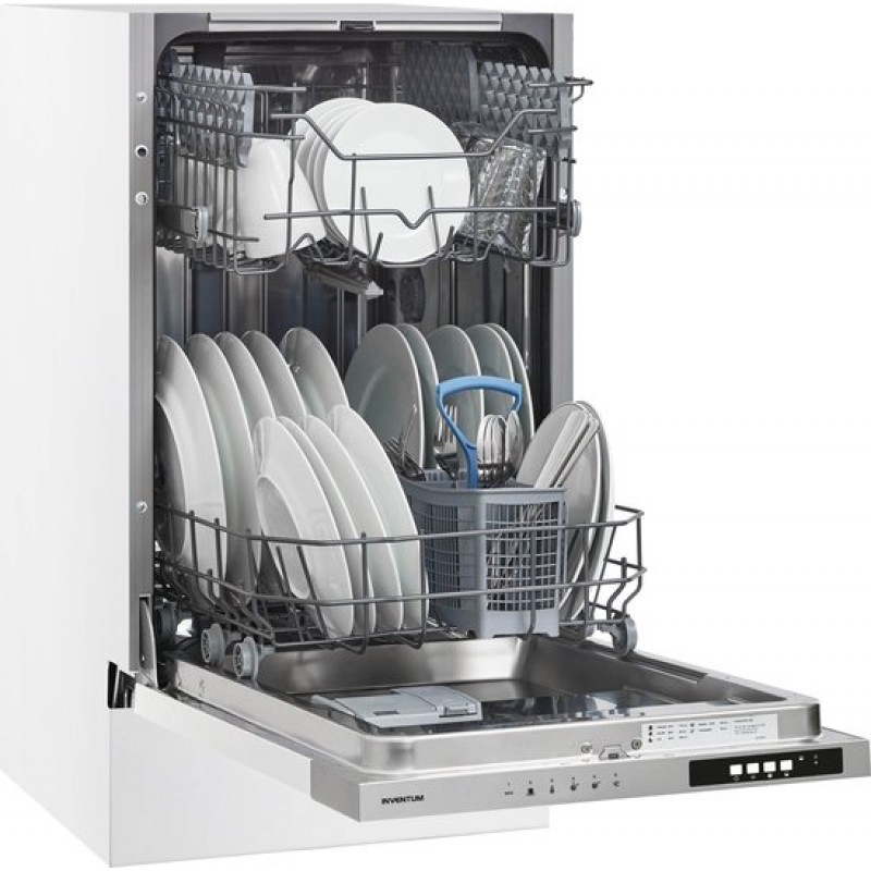 Inventum IVW4508A - Inbouw Vaatwasser - 10 couverts - 6 programma’s - Bestekmandje - 45 cm breed - Volledig ingebouwd