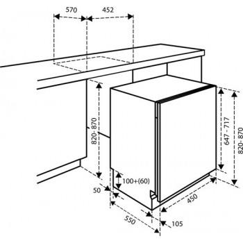 Inventum IVW4508A - Inbouw Vaatwasser - 10 couverts - 6 programma’s - Bestekmandje - 45 cm breed - Volledig ingebouwd