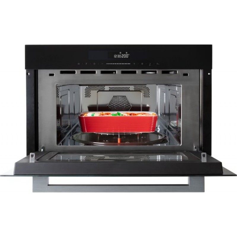 Inventum IMC3834GT - Inbouw combi-oven - Hetelucht - Magnetron - Grill - 34 liter - 38 cm hoog - Tot 220°C - Zwart/RVS