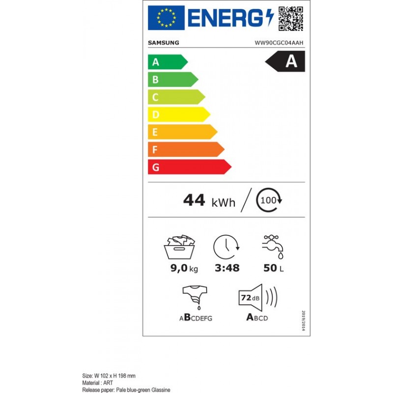 Samsung WW90CGC04AAHEN - Ecobubble - 5000 serie - Wasmachine - 10% zuiniger dan energielabel A