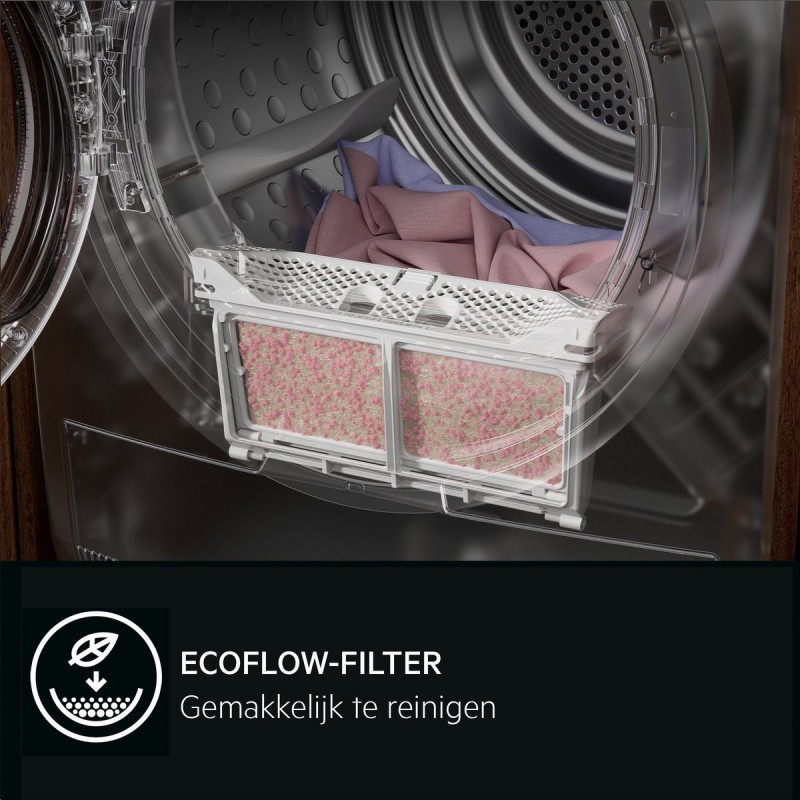 AEG TR99M54B EcoLine AbsoluteCare Plus® - Warmtepomp Droogkast - Energielabel A+++ - 9kg - NL/FR