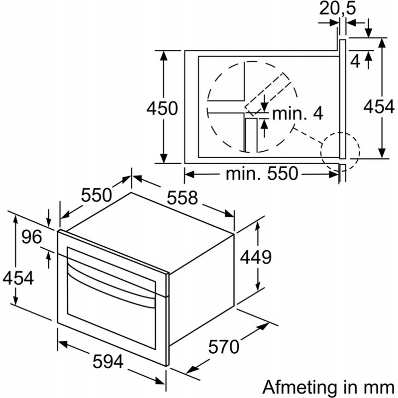 Siemens CM585AGS0 - iQ500 - Inbouw combimagnetron
