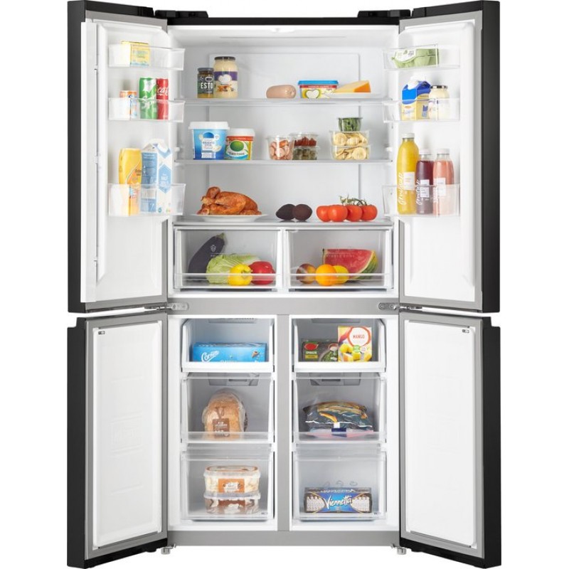 Inventum SKV4178B - Amerikaanse koelkast - 4 deuren - Display - Stil: 35 dB - No Frost - 474 liter - Zwart