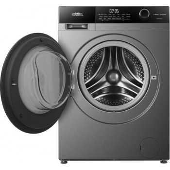 Everglades EVWM101402AG Zuinige Wasmachine - 10KG - A Klasse - Stoomfuncties - Koolborstelloze Motor - Zeer Stil 72dB - Titanium Grijs