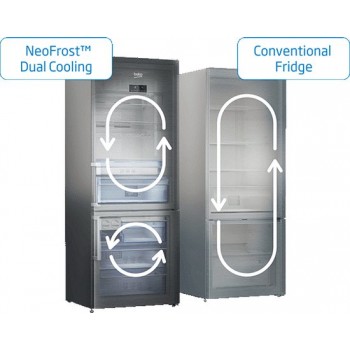 Beko RCNE560K40XBRN - NeoFrost Duo Cooling - Koel-vriescombinatie