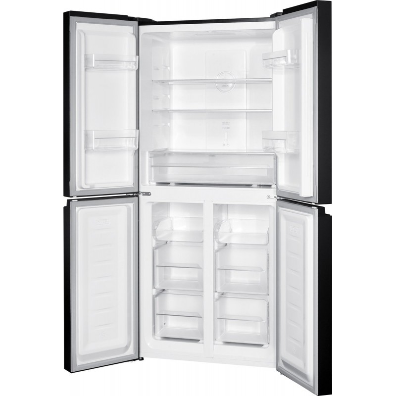 Exquisit CDJ444-040DB - Amerikaanse Koelkast - No-Frost - Digitaal Display - 362 liter - Zwart