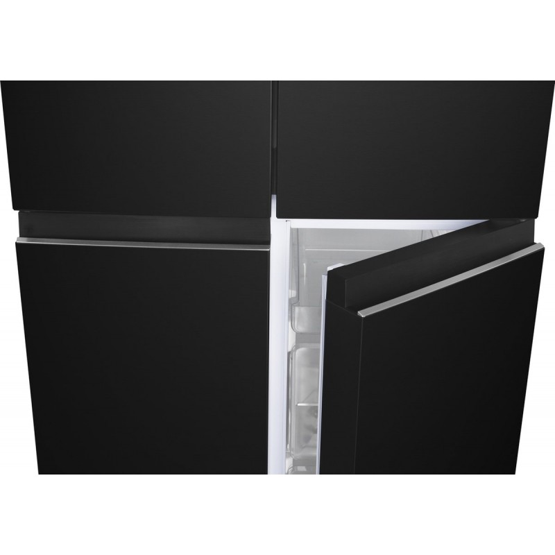 Exquisit CDJ444-040DB - Amerikaanse Koelkast - No-Frost - Digitaal Display - 362 liter - Zwart