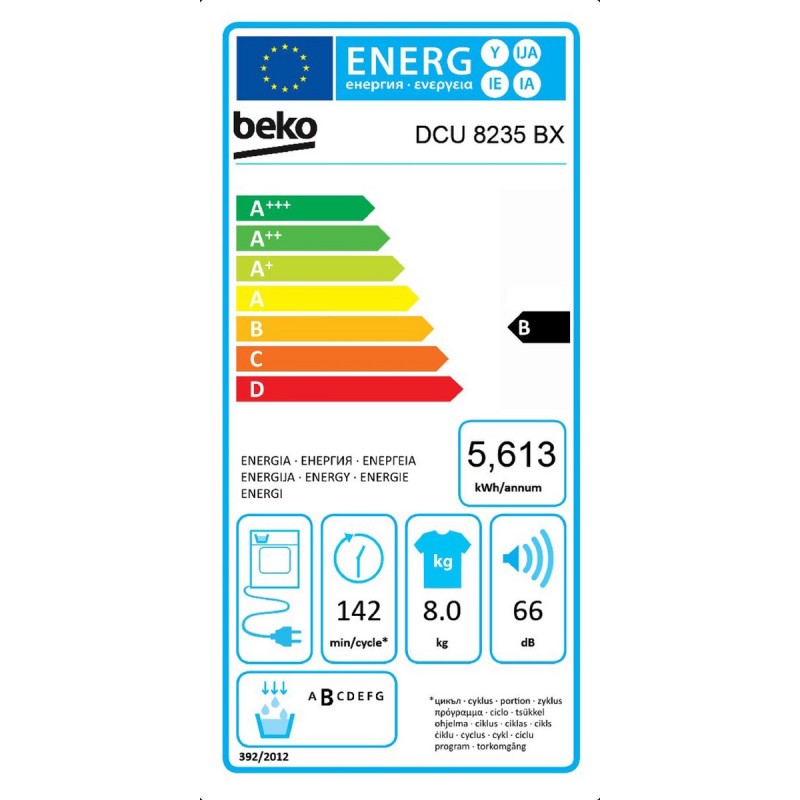 Beko DCU8235BXT - Condensdroger