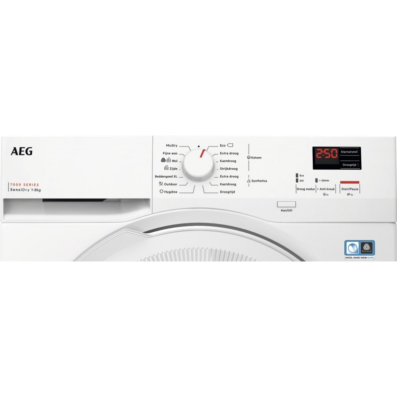 AEG TR71862B 7000 serie SensiDry- Wasdroger Warmtepompdroger - 8kg - Energielabel A+++