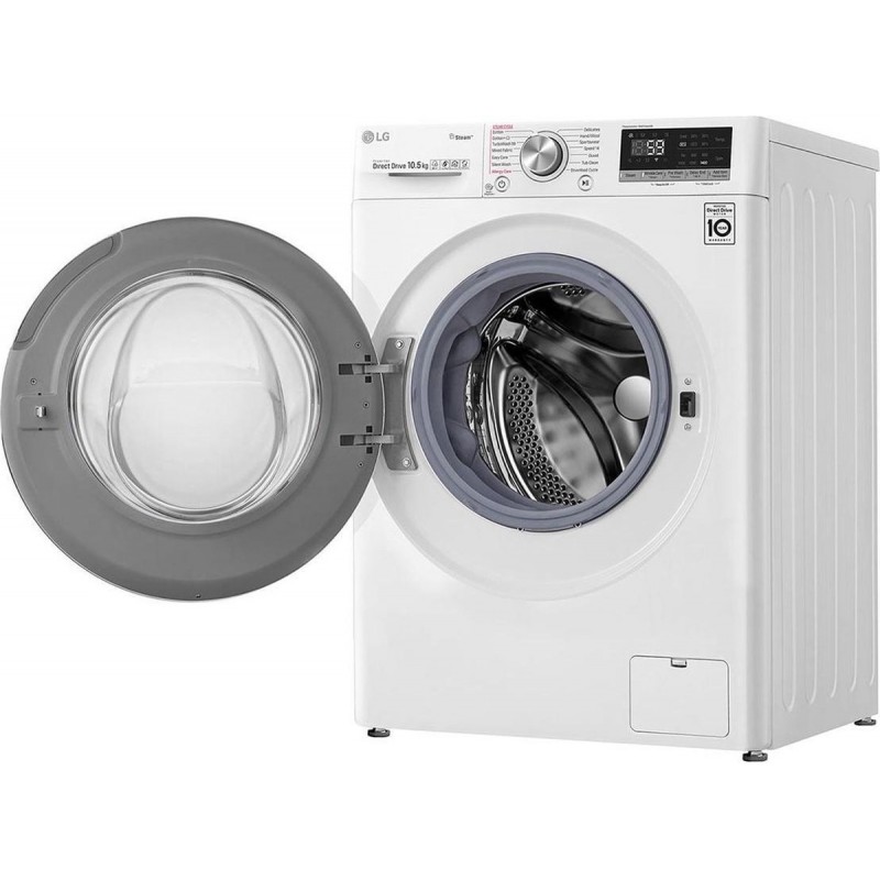 LG F6WV910P2E - 10.5 kg Wasmachine met TurboWash™ 39 - Slimme AI DD™ motor - Minder strijken door stoom - ThinQ™