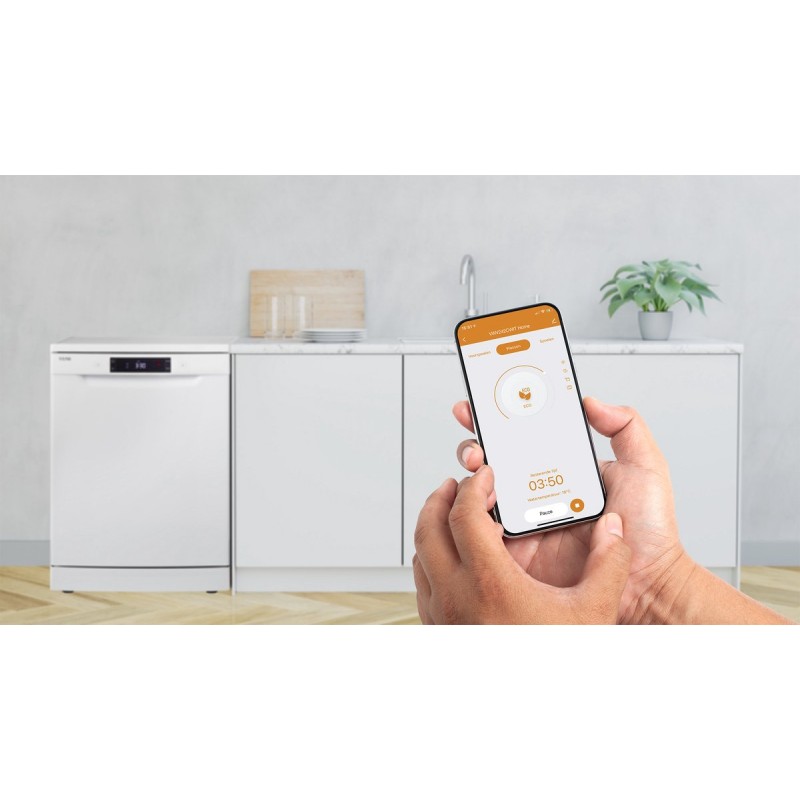 ETNA VWV242CWIT - Vrijstaande vaatwasser - Connected - 42 dB - Energielabel C - Besteklade - Wit