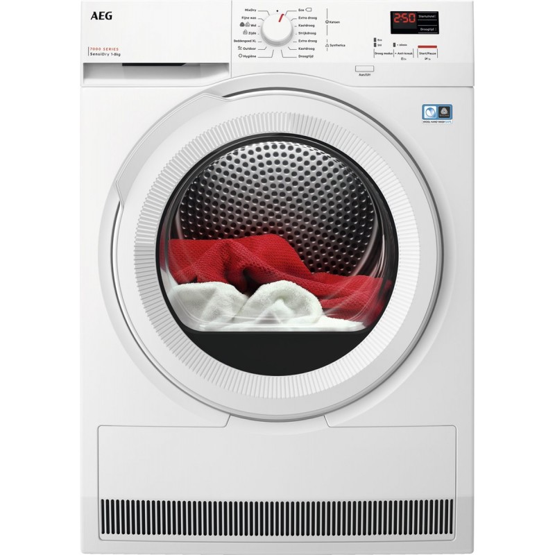 AEG TR71862B 7000 serie SensiDry- Wasdroger Warmtepompdroger - 8kg - Energielabel A+++