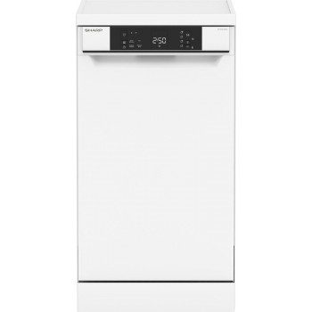 Sharp QWNS1CF49EWEU-vaatwasser-vrijstaand-45cm breed-wit