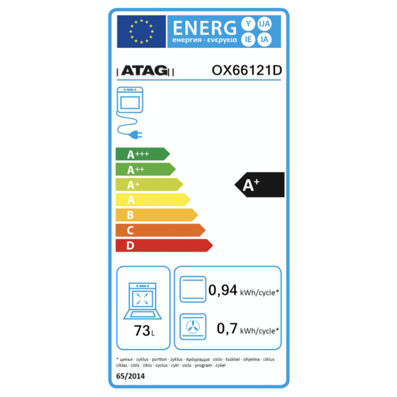 ATAG OX66121C | inbouw oven | Black Steel | Aqua Clean