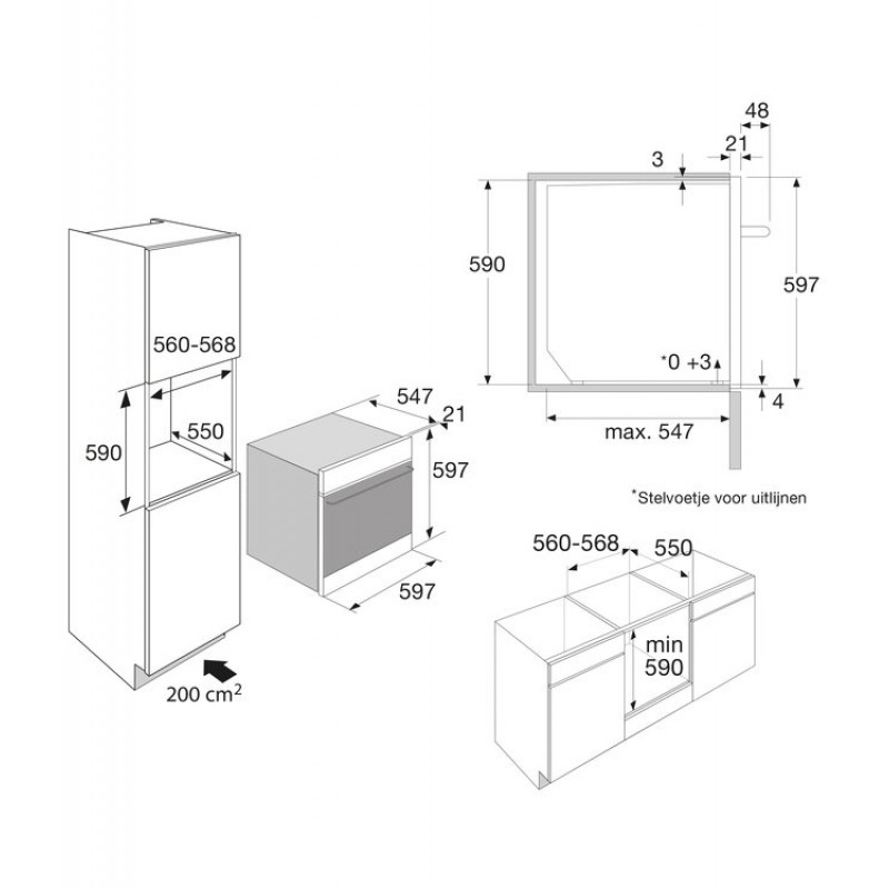 ATAG OX66121C | inbouw oven | Black Steel | Aqua Clean