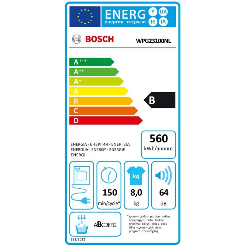 Bosch WPG23100NL - Serie 6 - Wasdroger - Condensdroger