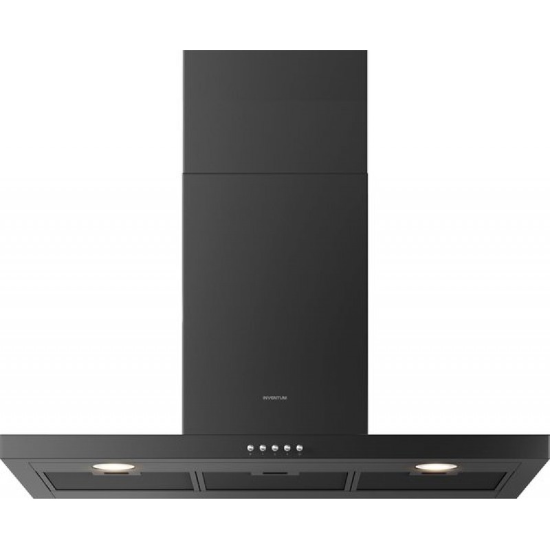 Inventum AKB9005ZWA - Wandschouw afzuigkap - 90 cm - 3 standen - Energieklasse A - Zwart