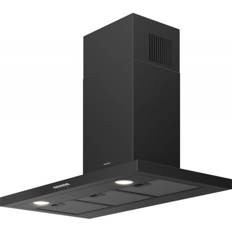 Inventum AKB9005ZWA - Wandschouw afzuigkap - 90 cm - 3 standen - Energieklasse A - Zwart
