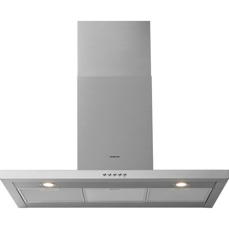 Inventum AKB9005RVS - Wandschouw afzuigkap - 90 cm  - 3 standen - Energieklasse A - RVS