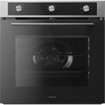 Inventum IOH6072RK - Inbouw oven - Hetelucht - Grill - 72 liter - 60 cm hoog - Tot 250 graden - Zwart RVS