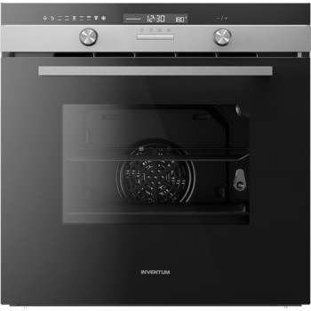 Inventum IOM6170RK - Inbouw combi-oven - Multifunctioneel - Hetelucht - Grill - 70 liter - 60 cm hoog - Tot 250 graden - Zwart/RVS
