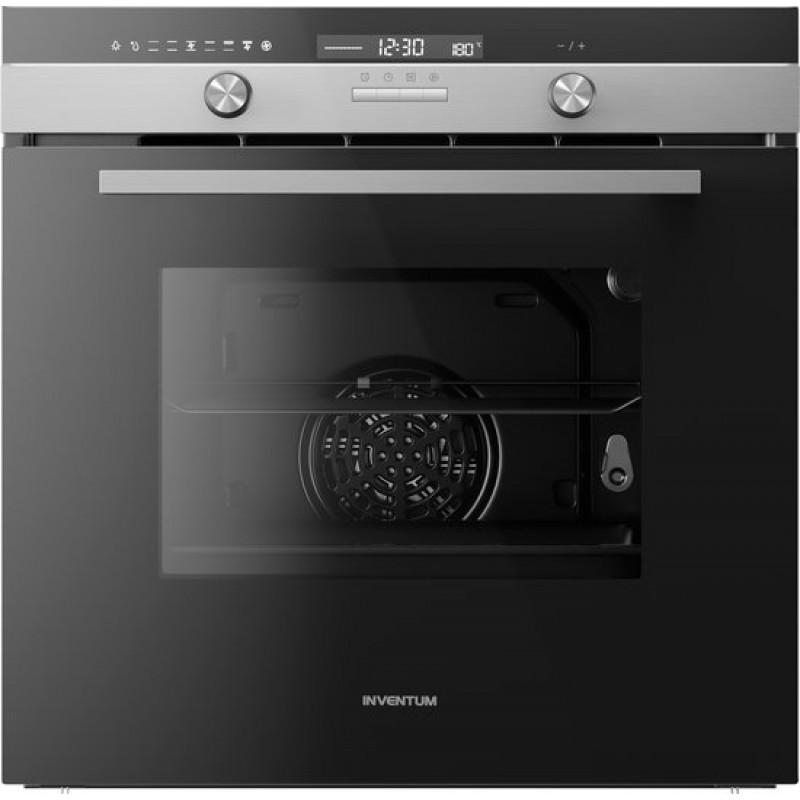 Inventum IOM6170RK - Inbouw combi-oven - Multifunctioneel - Hetelucht - Grill - 70 liter - 60 cm hoog - Tot 250 graden - Zwart/RVS