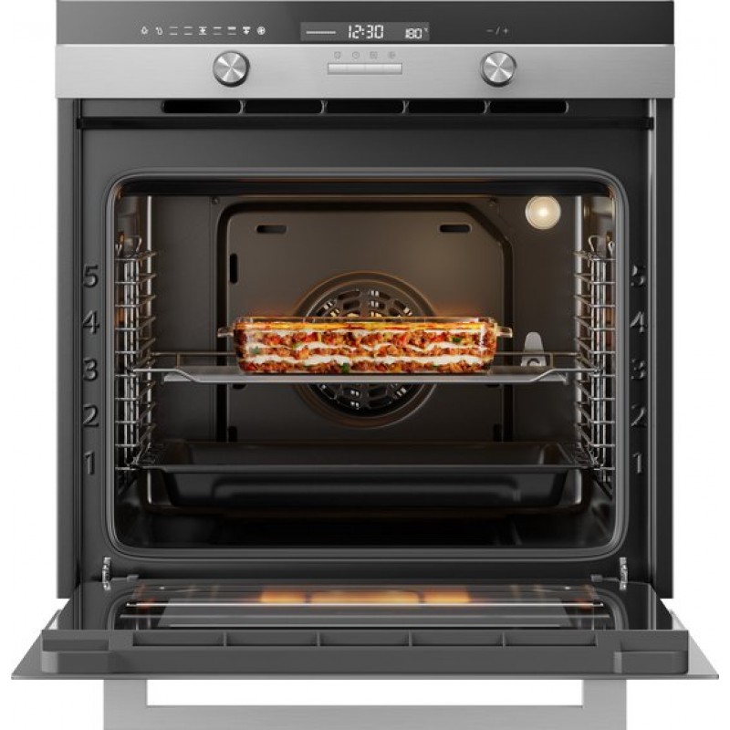 Inventum IOM6170RK - Inbouw combi-oven - Multifunctioneel - Hetelucht - Grill - 70 liter - 60 cm hoog - Tot 250 graden - Zwart/RVS
