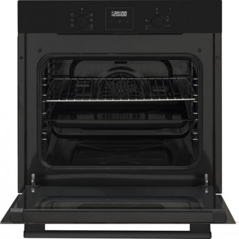 Everglades EVBi4601 - Inbouwoven - Zwart Glas - 60 Liter - Hete Lucht - Digitale Timer - "Pop Up" knoppen - A Klasse 