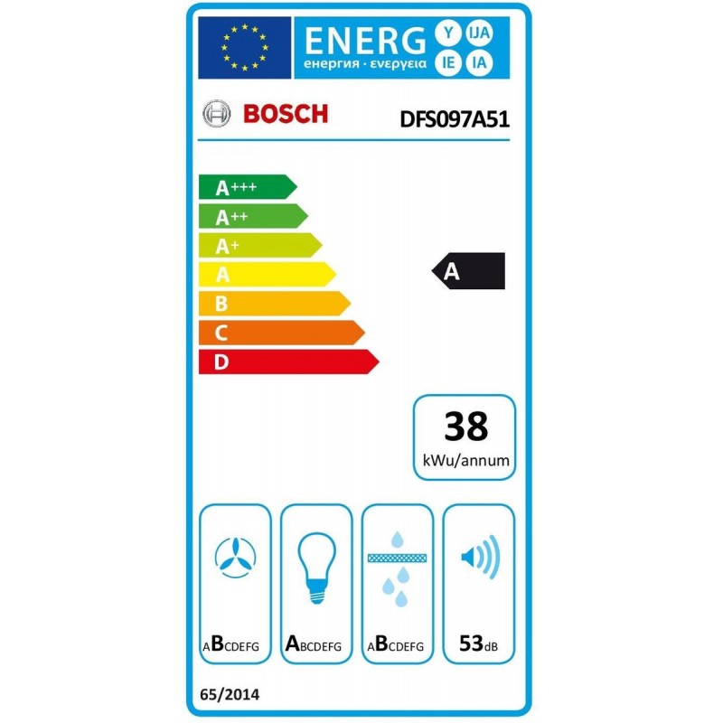 Bosch Serie 4 DFS097A51 Afzuigkap Semi-inbouw (uittrekbaar) Metallic 397 m³/uur A