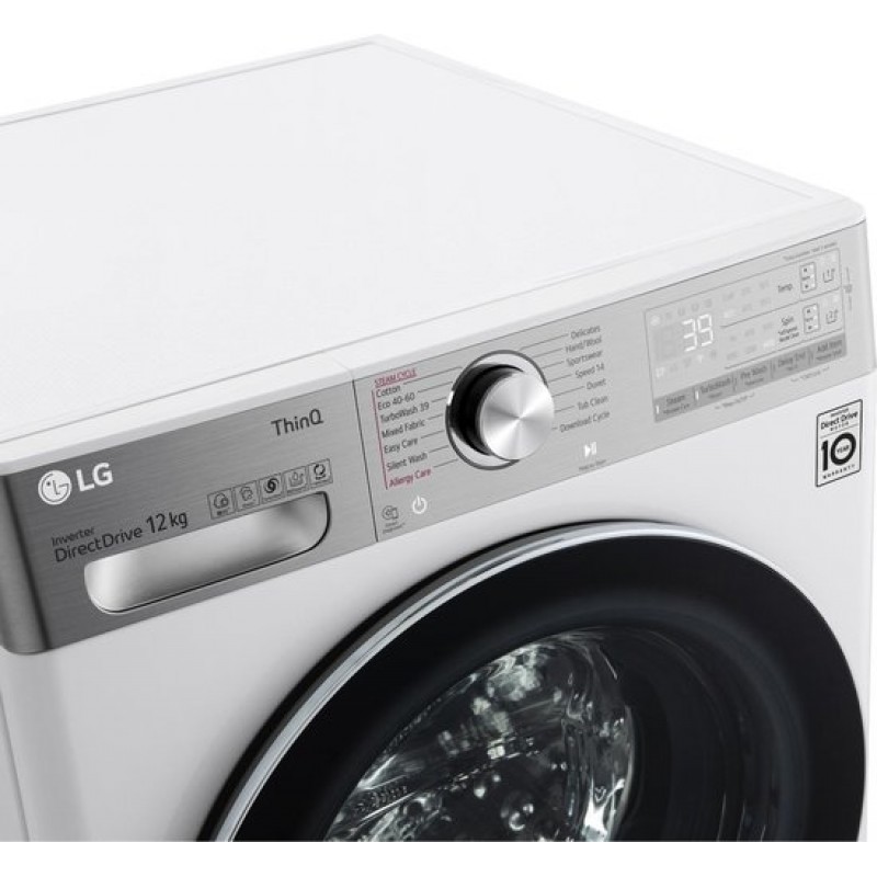 LG F4WV912A2E - 12 kg Wasmachine met TurboWash™ 39 - Slimme AI DD™ motor - Hygiënisch wassen met stoom - ThinQ™