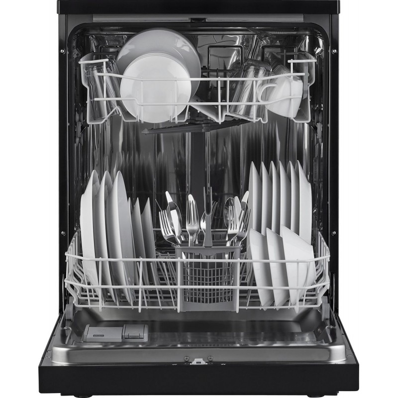 Inventum VVW6008AB - Vaatwasser - Vrijstaand - 12 couverts - 3 programma’s - Bestekmandje - Zwart