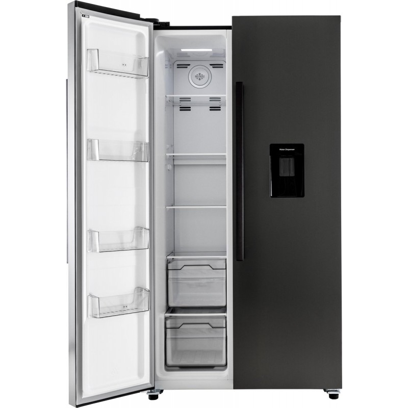 Frilec BONNSBS656-W-040EDI - Amerikaanse Koelkast - Dark Inox